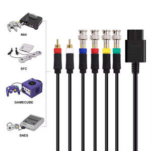 Nouveau câble AV filaire universel pour NGC/<span class=keywords><strong>N64</strong></span>/SFC/SNES GameCube Gaming, matériau ABS noir - Product Image 2