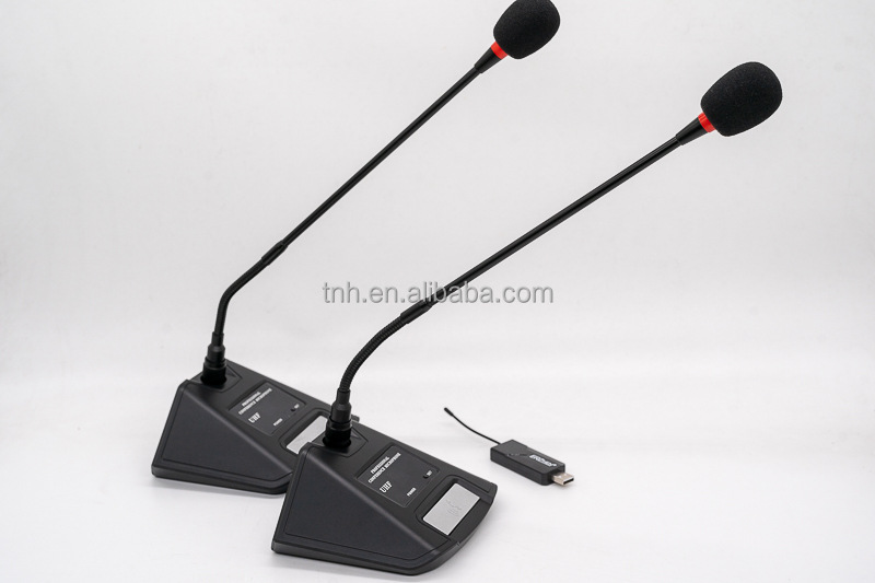 Negro, Micrófono de Conferencia de 2 Canales