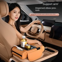 2025 nouveau gros GM accoudoir oreiller Console centrale avec sac de rangement en cuir repose-main coussin boîte à mouchoirs