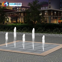 Fontaine de sol de danse, 3M x 3M, sans fantaisie, programme de contrôle