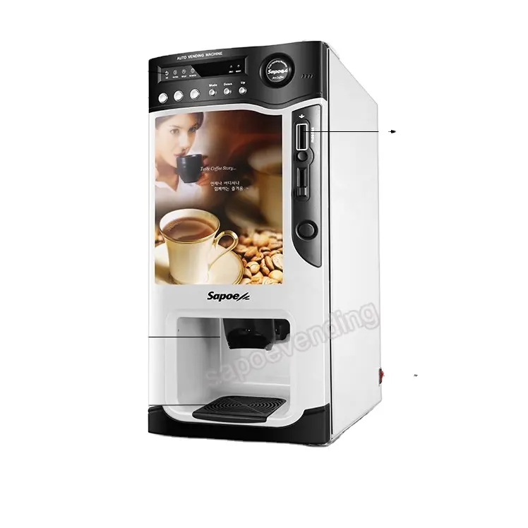 Auto coin system hot drinks coffee vending machine