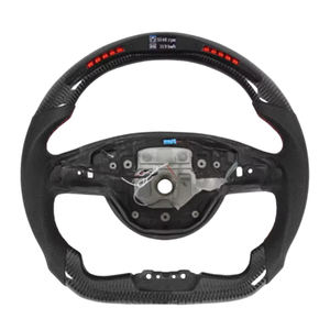 Volant LED en fibre de carbone <span class=keywords><strong>prix</strong></span> usine pour Mercedes Benz W204 W205 W211 C63 <span class=keywords><strong>AMG</strong></span> W222 GLE <span class=keywords><strong>CLA</strong></span> volant de voiture - Product Image 1