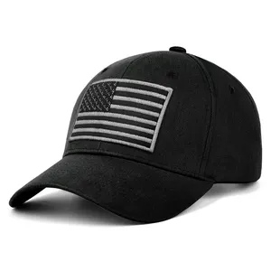 미국 국기 야구 모자 전술 모자 조정 가능한 씻어 미국 국기 모자 남성용 여성용