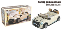 ITTL MINI volant beige course électrique console de jeu amusante jouet avec lumière et musique pour enfants meilleurs cadeaux d'anniversaire de Noël
