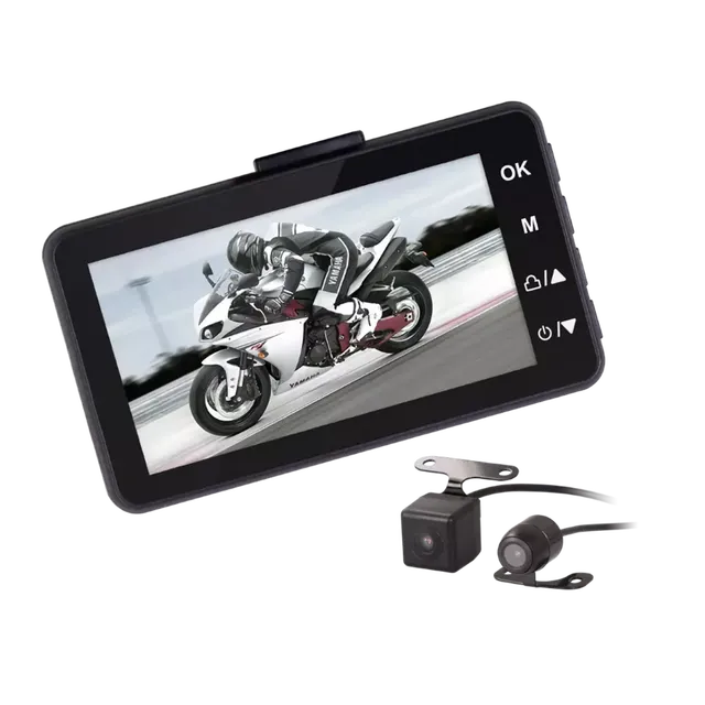 3 Inch Mini Full HD 1080P Motorcycle Camera DVR Dash Cam with Dual-track Front Rear Motorcycle Recorder Camera