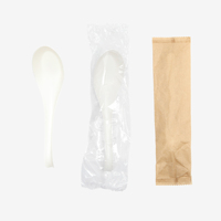 Cuillère à dîner asiatique Fécule de maïs Vaisselle biodégradable Cuillère à soupe chinoise jetable pour restaurant
