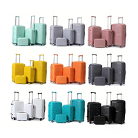Ensembles de Valises de Voyage Rigides en PP de Haute Qualité avec Roues en Nylon PP à 360 Degrés, Tailles 14/20/24/28 Pouces, Bagages Chariots Durables