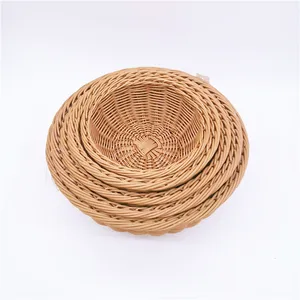 China Atacado Novo Design Decorativo Casa Handmade Retangular Natural Willow Wicker Armazenamento Plastic Rattan Basket