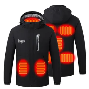 Stokta fabrika toptan kış ısıtmalı ceket dış giyim Hoodie rüzgarlık ceket erkekler ve kadınlar için elektrikli ısıtma ceket