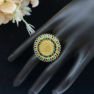 <span class=keywords><strong>Grossiste</strong></span> Flora Ensemble exquis de bracelets et bagues en laiton plaqué or et zircon pour mariages fêtes Nouveau design Cadeau de mariée - Product Image 3