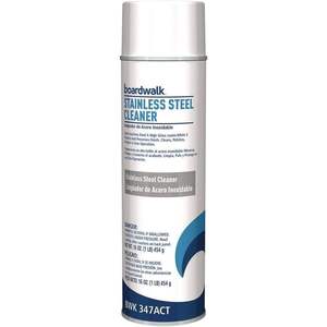 Boardwalk 347ACT Caja de 12 Limpiadores y Abrillantadores de Acero Inoxidable en Aerosol de 18 oz con Aroma a Limón, Limpiadores para Electrodomésticos - Product Image 1