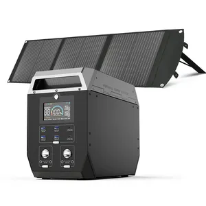 Generator tenaga surya portabel pengisian daya baterai lifepo4 darurat harga grosir