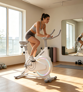 Bicicleta de Spinning Profesional para Gimnasio en Casa, con Sistema de Frenos y Transmisión por Correa, para Uso en Interiores, Ideal para Gimnasio en Casa - Product Image 2