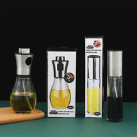 Pulvérisateur d'huile pour barbecue en verre et métal pour grillades Distributeur d'huile d'olive Vaporisateur Cocina Design