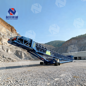 Yüksek kaliteli madencilik teleskopik radyal bant konveyör makinesi yükleyici fiyat toplam yığın bantlı konveyör - Product Image 1