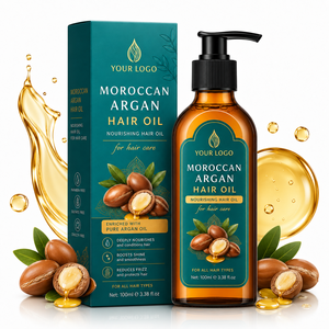 Cuidado Capilar Premium, Suaviza la Textura del Cabello, Acabado Liso, Puntas Secas y Abiertas, Aceite de Argán de Uso Diario para Todo Tipo de Cabello, Aceite Capilar de Argán Marroquí - Product Image 1