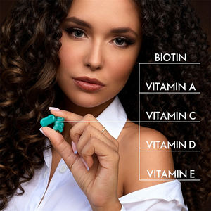 Etiqueta privada Vegano Apoyo Cabello saludable Suplemento para la piel y las uñas Vitaminas orgánicas y minerales Crecimiento del cabello Gomitas de biotina - Product Image 2