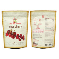 Sachet Doypack Mylar à fermeture éclair, imprimé en héliogravure, de qualité alimentaire et durable, pour fruits lyophilisés, aliments pour animaux de compagnie et stockage de salades/lait