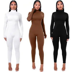 Stand Collar Workout Woman Outfit Jumpsuit For Women Girls' Winter Clothes One Piece Jumpsuits For Ladies