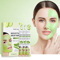 Masque de boue hydratant pour le soin de la peau OEM, à l'huile de concombre, contrôle du sébum, resserre les pores, élimine les points noirs, nettoyage en profondeur, masque facial en argile blanchissant