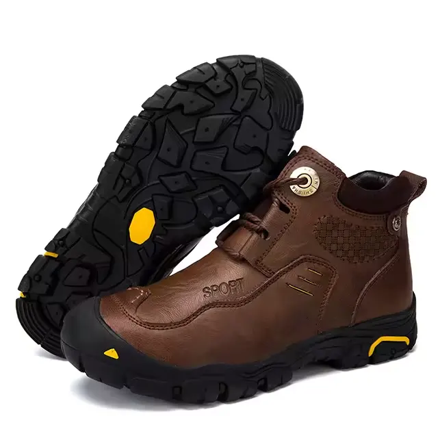 Nieuwe Heren Leren Laarzen Wandelschoenen Wandelen Outdoor Waterdichte Wandelschoen Jagen Vissen Sport Camping Klimmen Bergschoenen