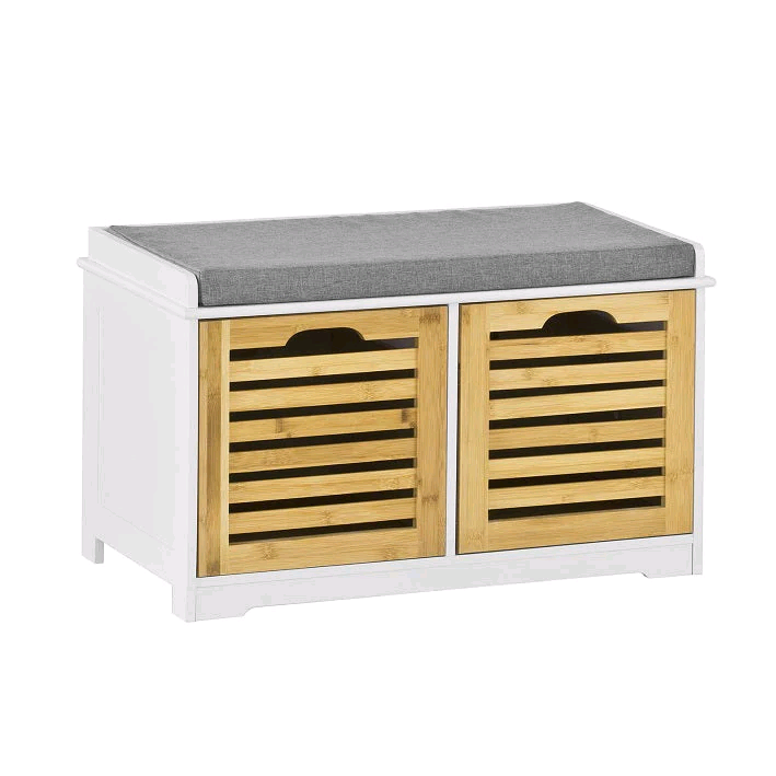 ม้านั่งเก็บรองเท้าทำจากไม้