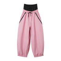 Veste de ski à capuche imperméable coupe-vent rose et vêtements de montagne pour équipement de snowboard grande taille-Pantalon de neige vêtements de snowboard