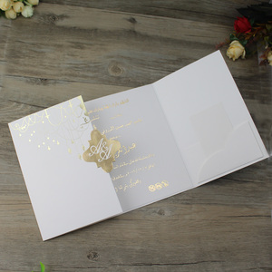 Échantillon disponible : Invitation de <span class=keywords><strong>mariage</strong></span> simple et unique de style <span class=keywords><strong>arabe</strong></span> avec estampage à chaud doré et cartes d'invitation arabes personnalisées - Product Image 4