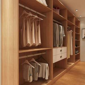 Luxury <b>Wooden</b> Walk in Closet L Shape <b>Dressing</b> <b>Table</b> Bedroom Furniture Amoires Wardrobe Closet for Furniture Closet - Product Image 4