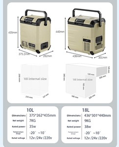 Refrigerador Portátil de 10L, <span class=keywords><strong>12V</strong></span> 24V DC, con Compresor y Batería, para Automóvil y Exteriores - Product Image 5