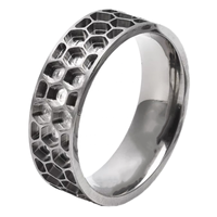 Bague en titane usinée CNC pour incrustation |   Base rainurée unisexe pour la création de bijoux avec incrustations d'opale, de turquoise et de pierres lumineuses