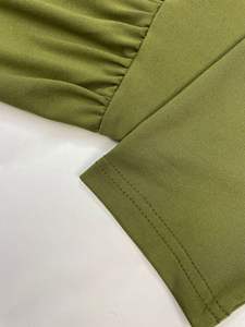 Abito Lungo Verde Taglie Forti XL-5XL Primavera 2026, Vestito Casual da Donna con Collo Tondo e Maniche Lunghe - Product Image 5