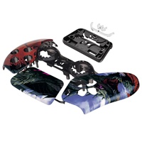 Pour coque de contrôleur PS5-EXtremeRate personnalisé Durable brillant bricolage façade avec couvercle de pavé tactile