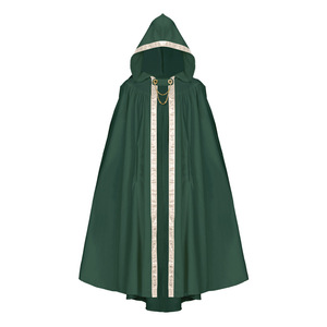 Mantello Gotico Medievale con Cappuccio per Adulti, Costume da Diavolo, Vampiro, Mago, Monaco, <span class=keywords><strong>Strega</strong></span>, Sacerdote, Pastore, Abito per Cosplay di Halloween - Product Image 3