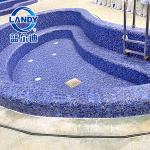 แผ่นรองพื้นสระว่ายน้ำ Randy Pool Membrane 1.5 มม. PVC ลายหินอ่อนแซฟไฟร์ พร้อมเม็ดกันลื่นรูปทรงไม่สม่ำเสมอ - Product Image 2