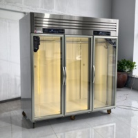 Réfrigérateur Commercial Vertical en Acier Inoxydable pour Viande, 3/4 Portes, Vitré, pour Bœuf, Agneau, Porc, Stockage de Produits Frais