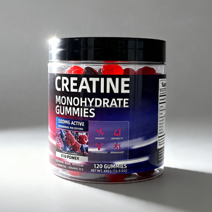 Gomitas de Creatina Monohidrato de Alta Potencia, Gomitas de Creatina con L-Carnitina, Caramelos para Antes del Ejercicio y Recuperación Muscular - Product Image 1