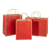 Sacs en papier kraft personnalisés pour la promotion, les achats, l'utilisation en supermarché, impression offset, matériaux recyclés, « Merci » avec votre logo
