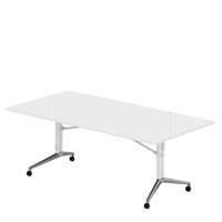 Table de réunion pliable et télescopique multifonctionnelle pour formation, bureau, en mélamine, mobilier de bureau