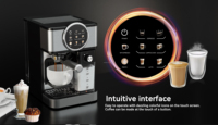 Machine à café expresso électrique programmable professionnelle OEM, fabriquée en Italie, pour usage domestique, avec mousseur à lait automatique à froid