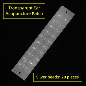 20 قطعة من ملصقات نقاط الوخز بالإبر المغناطيسية للأذن، بذور أذن بلاستيكية شفافة للتدليك والجمال والعناية بالصحة - Product Image 4
