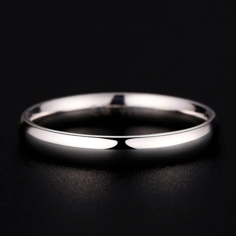 Anel de prata lisa masculino, anel simples liso polido prata liso 3mm anel de casamento anel liso