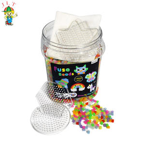 DIY 5mm प्लास्टिक बच्चों के बौद्धिक विकास पहेली खिलौना 9000 pcs आठ-रंग चमकदार फ्यूज मोती - Product Image 3