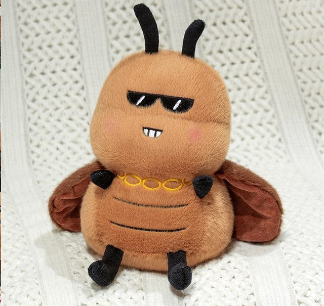 Custom Cockroach Plush Toy Soft Stuffed Insect Doll Funny Cartoon Pillow Toy for Children Gift and Home Decor