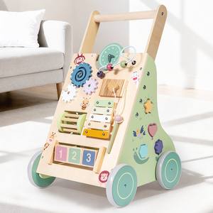 Andador de Madera Educativo Multifuncional para Bebés, Juguetes para Empujar y Tirar, Aprendizaje para Niños de 0 a 3 Años - Product Image 4