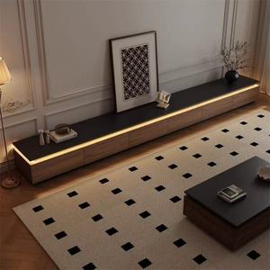 Modern TV Cabinet With Led <b>Light</b> Storage Unit For Living Room Solid Wood Floor Standing Design - Product Image 1
