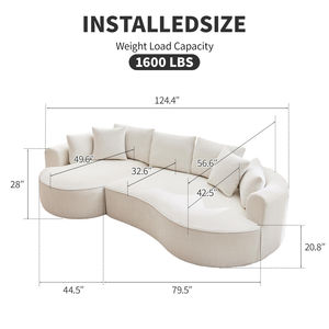 Nouveautés 2026 Alibabaa Fauteuils d'angle sur mesure à faible MOQ pour appartements de petite taille, gain de place - Product Image 6