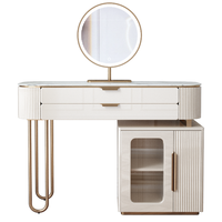 Meuble de chambre à coucher de style luxueux haut de gamme, commode pour filles, style moderne européen, coiffeuse nordique avec miroir