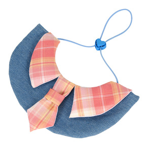 Bavoir en jean à carreaux pour chien, réglable, écharpe de cou pour animaux de compagnie, toutes saisons - Product Image 5