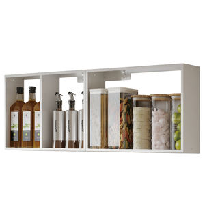 현대식 주방 금속 이중 양념통 선반 벽걸이 DIY 조립 수납함 분리형 조미료 병 정리 캐비닛 - Product Image 6